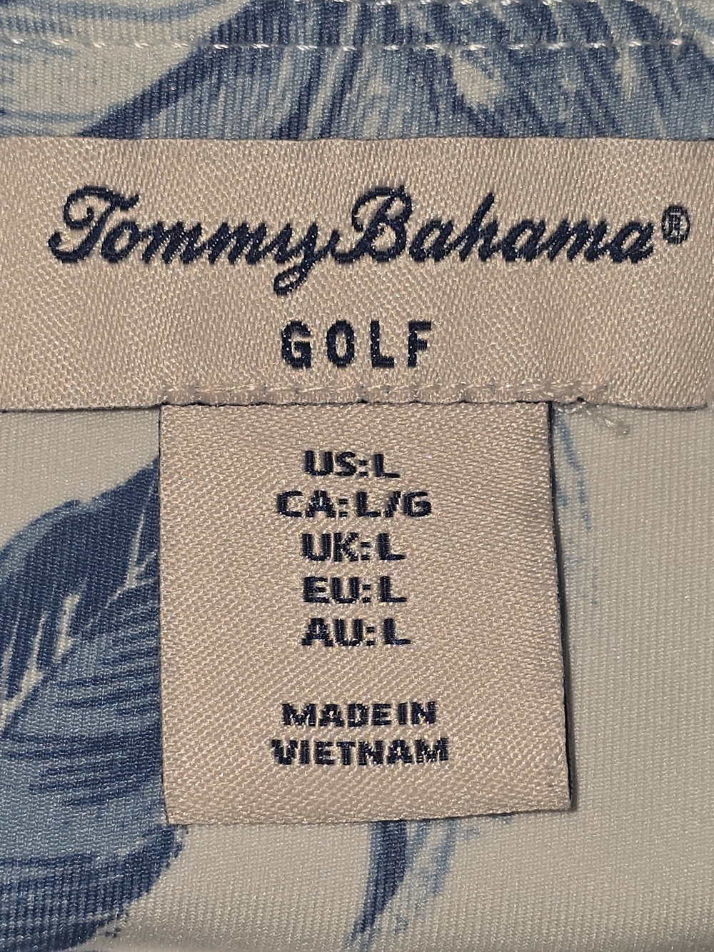 TOMMY BAHAMA TABU JUNGLE PRINT SKORT IN WHITE & BLUE RUFFLE HEM GOLF TENNIS LG - Picture 8 of 8